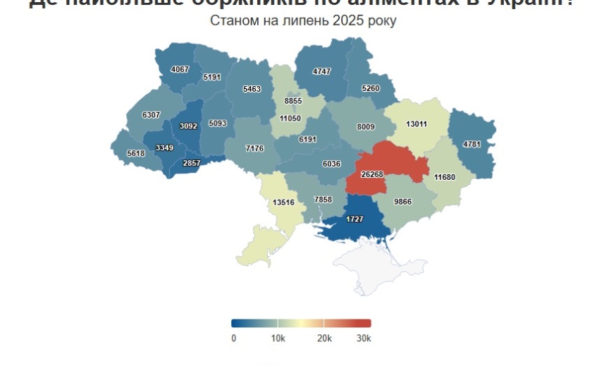 Українці активно накопичують борги по аліментах: на першому місці Дніпропетровщина